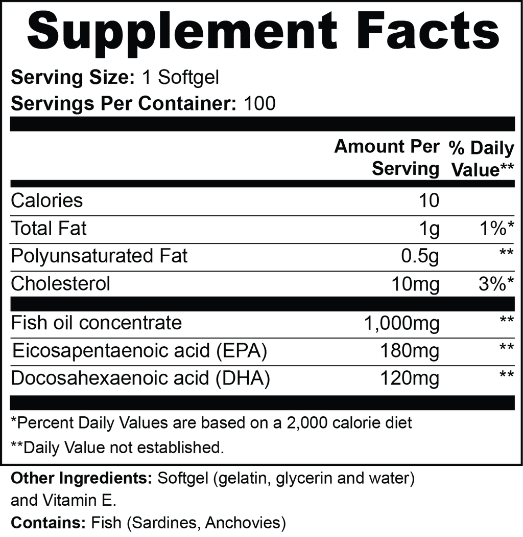 TIDE+ (Omega-3 EPA 180mg + DHA 120mg)