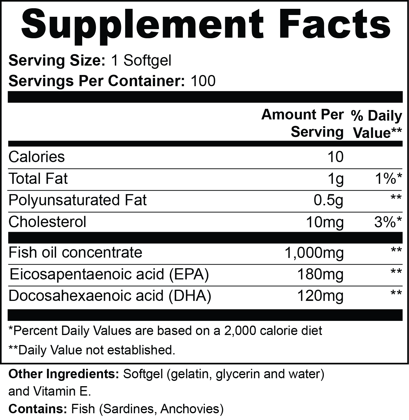 TIDE+ (Omega-3 EPA 180mg + DHA 120mg)